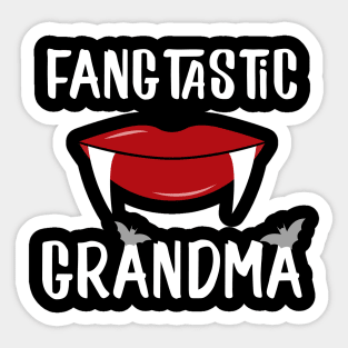 Fangtastic Grandma Halloween Costume For Vampire Fan Sticker